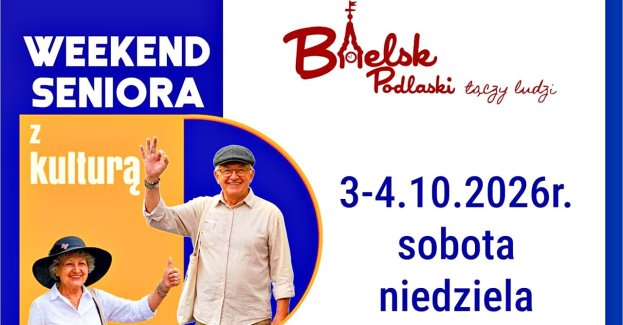3 i 4 października 2026 r. Bielsk Podlaski dołączy do ogólnopolskiej akcji „Weekend Seniora z Kulturą”. W programie znalazły się zwiedzanie muzeum, warsztaty, marsz nordic walking, projekcja filmu i spotkanie podróżnicze.